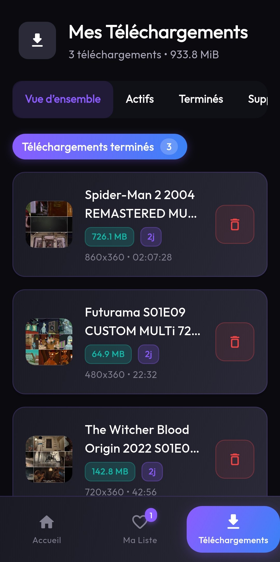 Gestionnaire de téléchargements de LandFlix